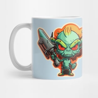 Alien with gun Mug